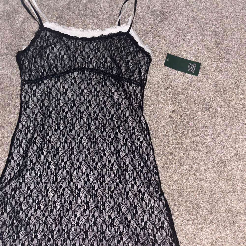 Black Lace Slip Dress